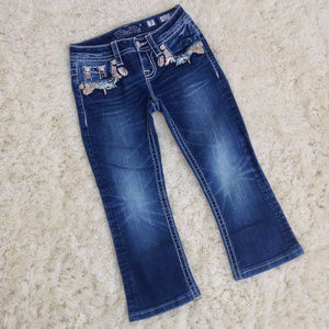 MISS ME Girls Embroidered Denin Jeams (Sz 7)